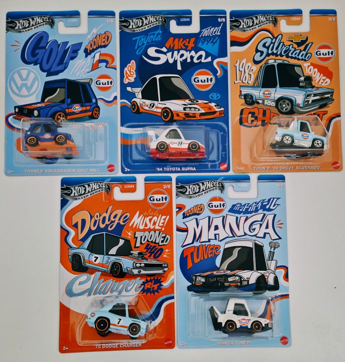 Silver Series Golf Tooned Hot Wheels Set