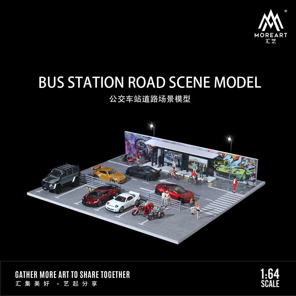 Bus Station Road Scene Model