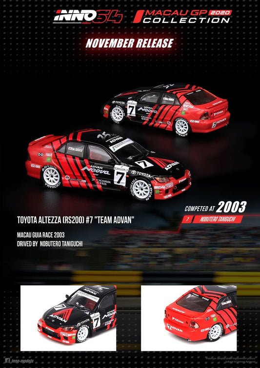 Toyota ALTEZZA (RS200) #7 “Team Advan” Macau GP 2020 Collection