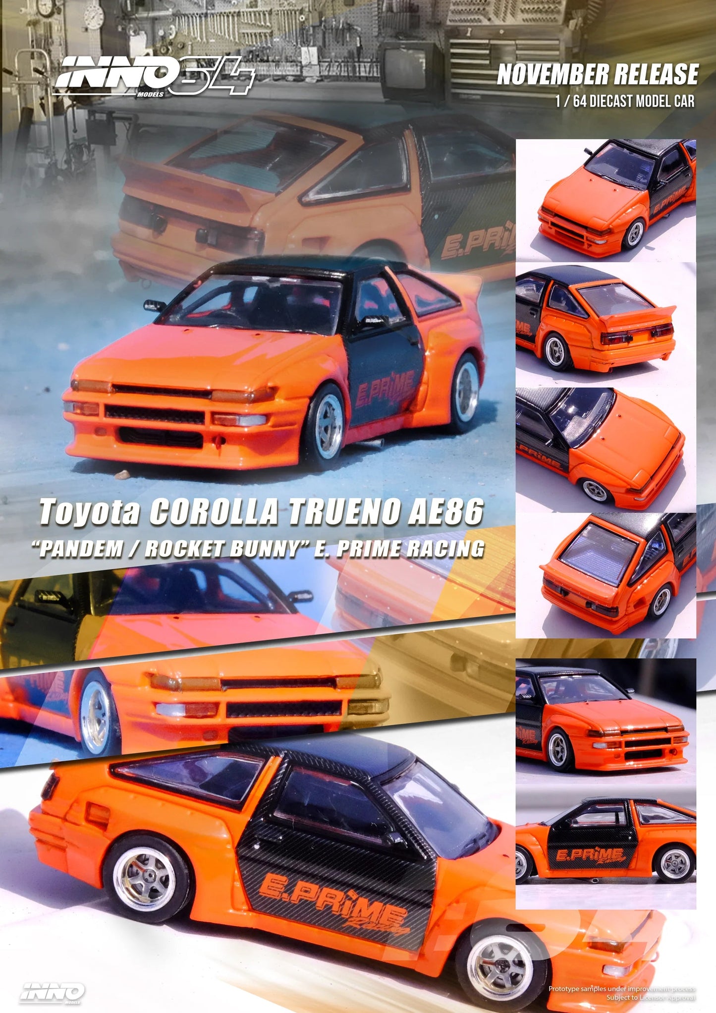 Toyota Corolla Trueno AE86 “Pandem/Rocket Bunny” E. Prime Racing