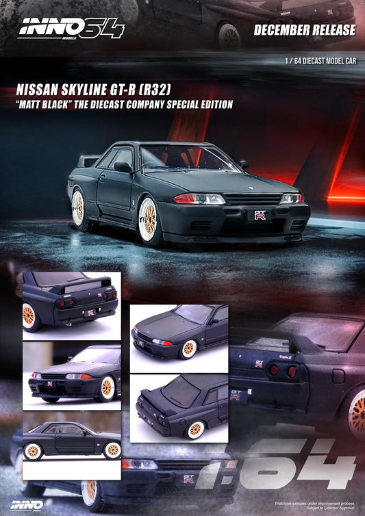 Nissan Skyline GT-R (R32) “Matt Black” The Diecast Company Special Edition